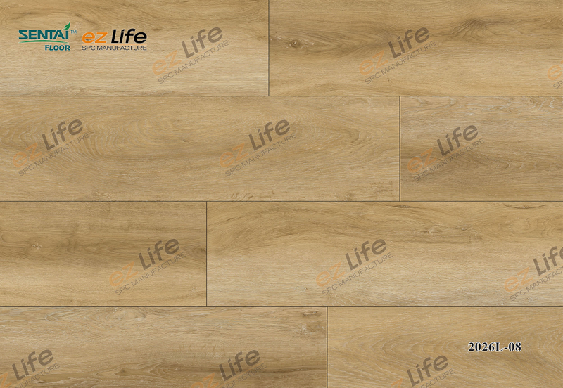 sentai spc 100% virgin material new design rigid core spc lvp click plank made in China laminate flooring 2026L-08